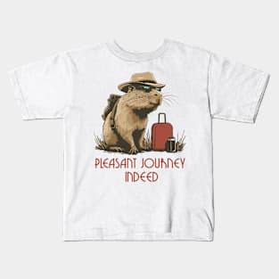 Capybara travel pleasant journey indeed Kids T-Shirt